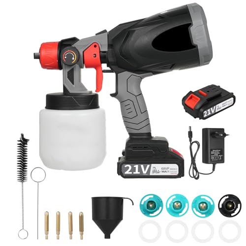 Mulcort Pulverizador de Pintura Eléctrica 800W, Máquina de pulverización de Pintura Látex, 38.000 TR/Min, Batería de Litio Doméstico, Máquina de pulverización, Artefacto de Pintura