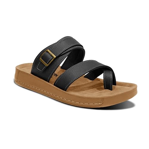 Image of BRUTON Men Men's Flipflop | Ortho | Slippers | Slides | Acupressure | Comfortable Flip Flops