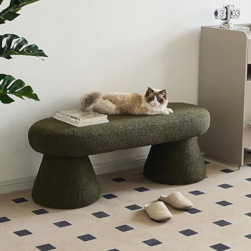 Banc rembourré moderne en boucle et table basse rectangulaire