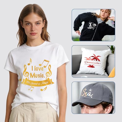 Image of HTVRONT Metallic Silver Heat Transfer Vinyl - 12in x 8ft Iron on Vinyl, Easy to Weed & Transfer Metallic HTV Vinyl - Silver Foil HTV for T-Shirts Compatible with Cricut Cutting Machine
