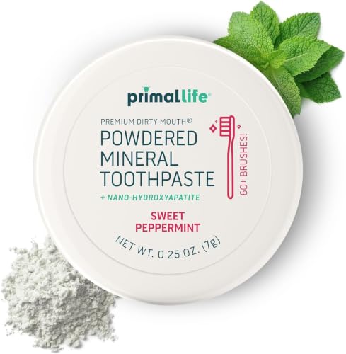 Image of Dirty Mouth Organic Toothpowder (0.25 Ounce (Pack of 1), Peppermint)