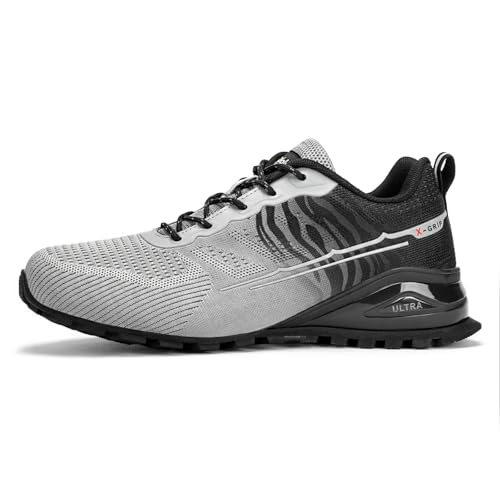 Image of Kricely Men's Trail Running Shoes Fashion Walking Hiking Sneakers for Men Tennis Cross Training Shoe Outdoor Snearker Mens Casual Workout Footwear