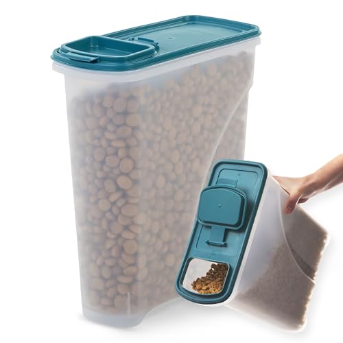 Iris Ohyama, Luftdichte Hundefutterbox, 7 l/3,5 kg, blau, Deckel mit Luftdichtem Verschluss, Kunststoff, für Hunde, Katzen, Leckerlis, Futterbehälter, BPA-frei, ATS-S