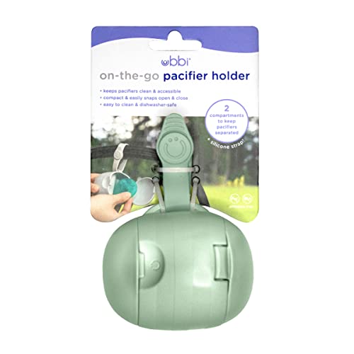 Ubbi OnTheGo Dual Pacifier Holder, Keep's Baby's Binkies Clean and