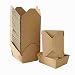 Take Out Boxes Chinese Take Out Containers 40 Pack Microwaveble Folding Natural Kraft Food Box Meal Prep Containers for Food Take Out Boxes Ideal Leak and Grease Resistant for Restaurants (Brown, 45 Oz)