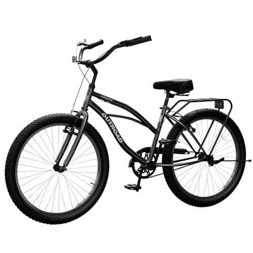 SUNCROWN Cruiser Bike for Women & Men, 24 Inch Beach Commute
