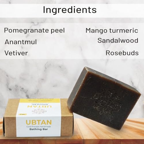 Image of PRATHA UBTAN SOAP (Pack of 2 X100gm) - Handcrafted Natural Soap || COLD PROCESS loaded with goodness of precious herbs of ancient Ayurveda