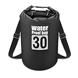 Mochila de bolsa seca de 30 l: tamaño: 590 mm x 300 mm, capacidad de 30 l puede manejar un juego completo de equipos para 2-3 personas. Puede usarlos para almacenar ropa extra seca, cámaras, equipos de video, electrónica, Go Pro, teléfonos, aparejos de pesca, herramientas o accesorios. Especialmente diseñado para los viajes de más de un día. Adecuado para proteger ropa, kits de supervivencia, hamacas paracaídas, contenedores de agua, etc.