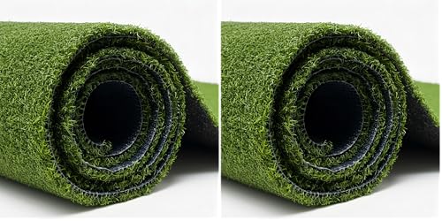 Ottomanson Artificial Turf Golf Hitting Mat 3' x 6' Indoor/Outdoor Waterproof Synthetic Fake Grass for Putting Practice Baseball Football Sports Gym Backyard, Custom Size 2' up to 30' (Pack of 2)