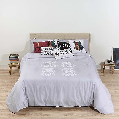 Parure de couette 100% coton Hogwarts Shields haut de gamme 220x240