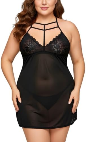 Xs and Os Women's Blended Solid Knee Length Baby Doll