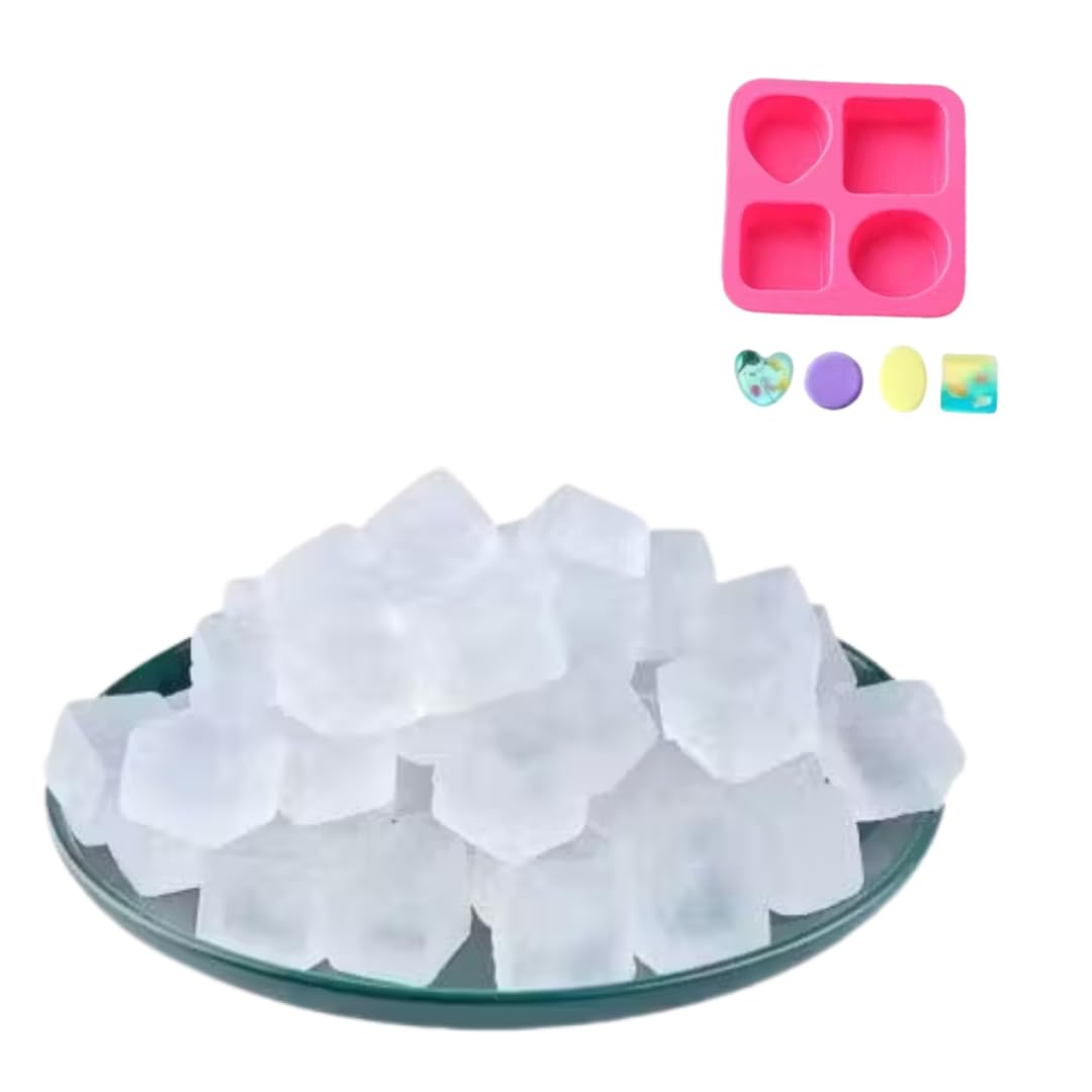 Smooth Coconut Glycerin Soap Base 500g with Silicone Mould, Natural Coconut Extract, Paraben-Free, SLS-Free, DIY Soap Making Kit-image-18