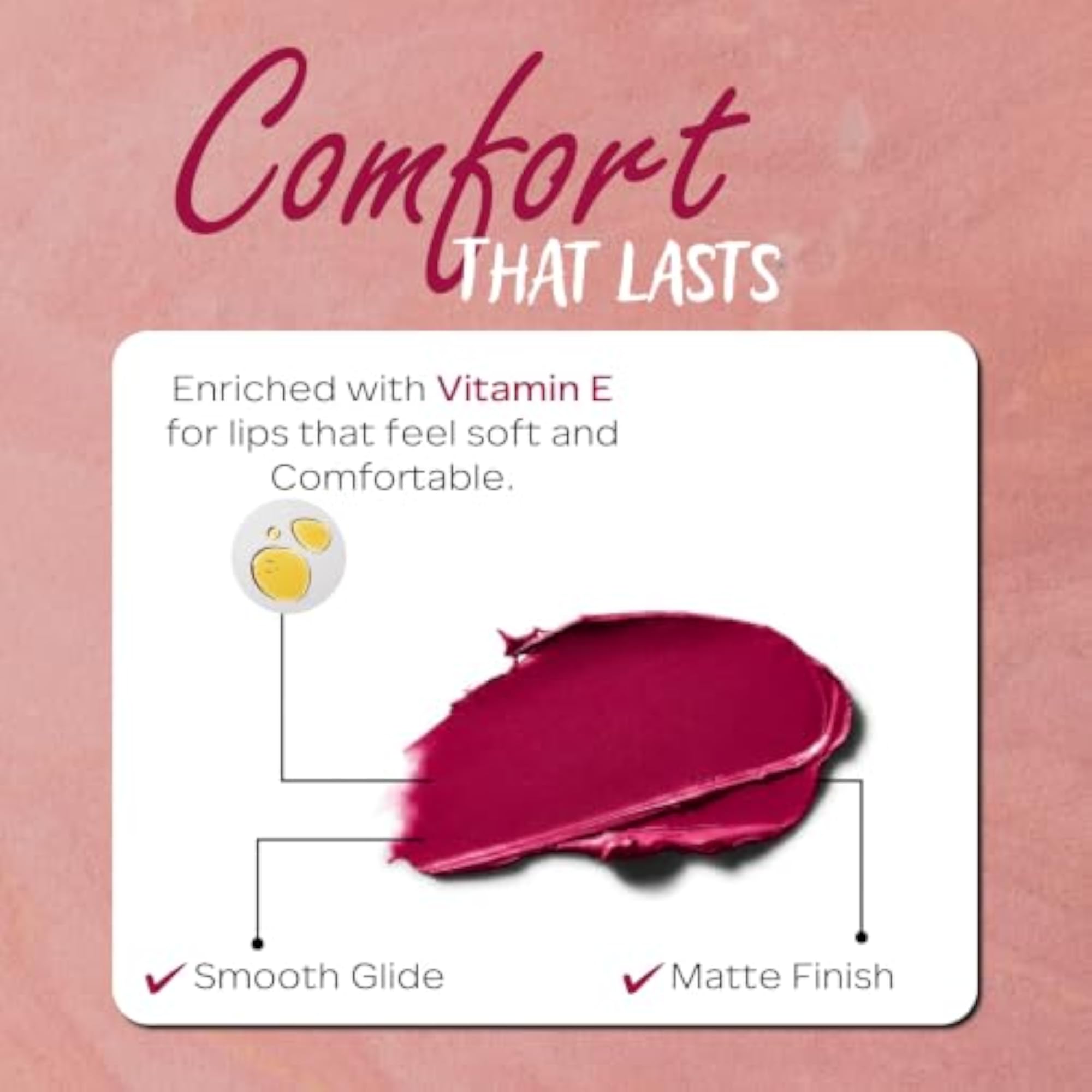 FACES CANADA Comfy Matte Wow No Transfer Bullet Lipstick, Smooth Glide Finish