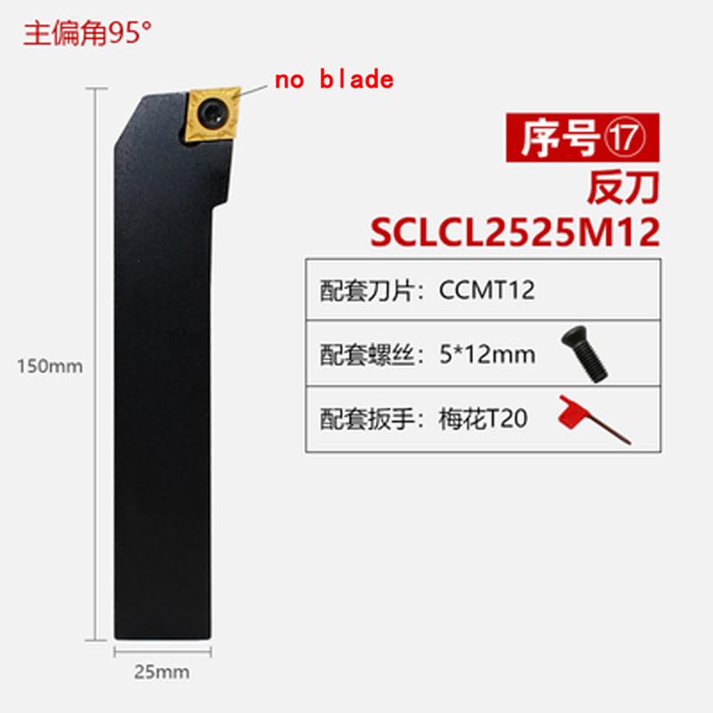 Porta herramienta CNC para torneado SCLCR2525M12 miniatura 5