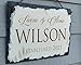 Sassy Squirrel Ink Personalized Slate Stone Address Plaque - Address Signs for Houses - Custom Family Names Sign Home - Customized Home Wall Decor - Personalized Wedding Gift Established Sign Family