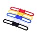 ChineOn MTB Cycling Bike Bicycle Silicone Band Flash Light Flashlight Phone Strap Tie Ribbon Mount Holder(Pack of 5) (colorful)