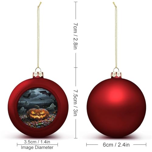 Boules de Noël citrouille foncée au design haut de gamme pour sapin