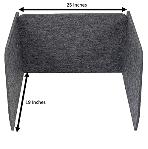 Acoustic Partition - Reduce Noise And Visual Distractions - Sound Absorbing Desk Divider - Desk Privacy Panel - Home Office - Classroom - Remote Learning - Sound Dampening (Gravel Grey) #TOP4