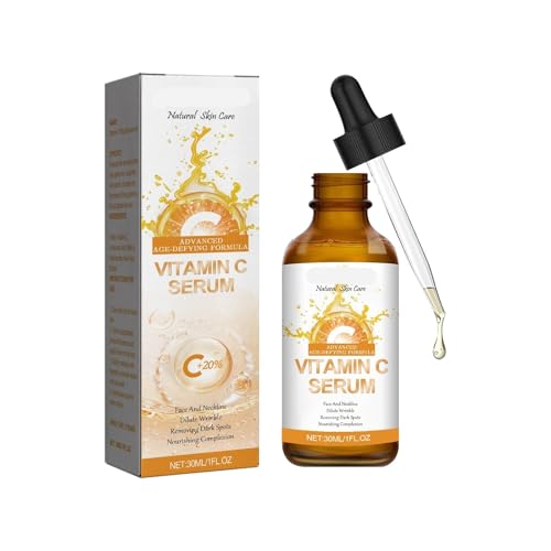 Anti-Aging-Serum mit Vitamin C: Verwischt Flecken, reduziert feine Linien, spendet Feuchtigkeit und strahlt, geeignet für alle Hauttypen. (1 Stück)