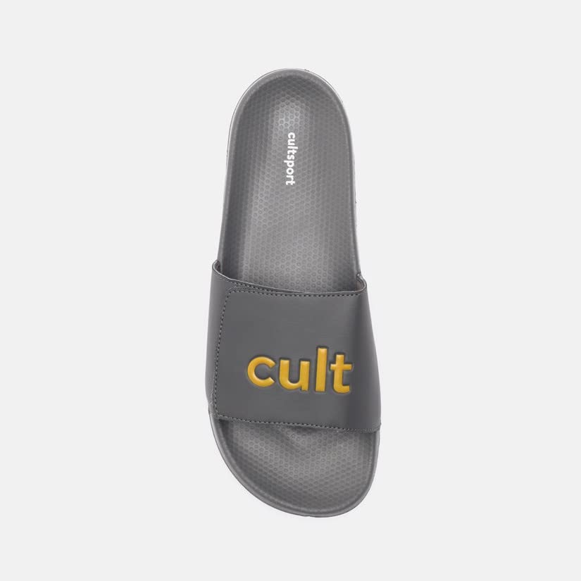 Image of CULT CultSport | Locomo Grey Men Slides | Lightweight | Enhanced Cushioning
