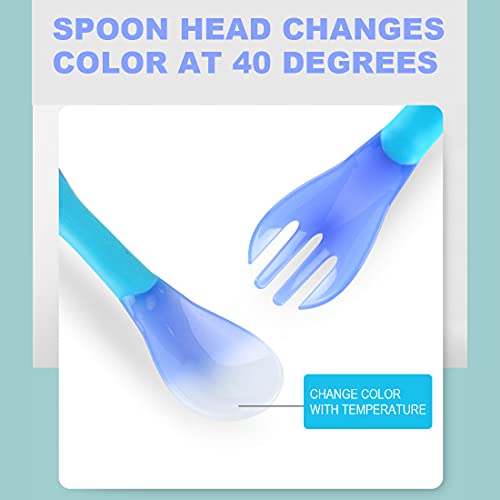 Teegxddy Cucchiaio termico da 4 pezzi Cucchiaio e