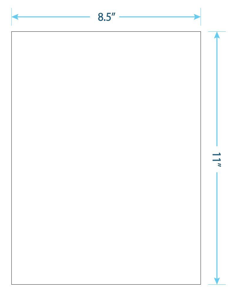 full-sheet 1Up 21,6 x 27,9 cm autoadesivo etichette per spedizioni per USPS UPS Fedex Amazon FBA Works stampanti a getto d' inchiostro e laser 500 Sheets