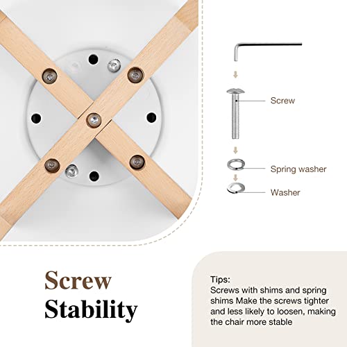 Olixis Dining Chairs Set Of 4 Mid-Century Modern Dinning Chairs, Living Room Bedroom Outdoor Lounge Chair Pu Leather Cushion And Wood Legs #TOP6