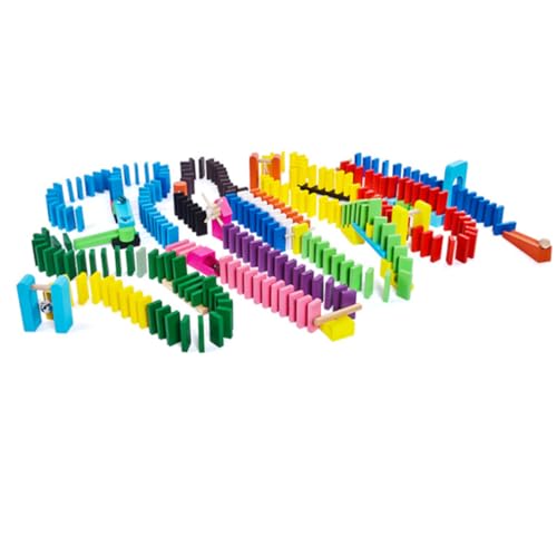 EXCEART 240個 12 ドミノビルディングブロック パズル おもちゃのビルディングブロック チームビルディングのためのゲーム 残高 ゲームセット 竹