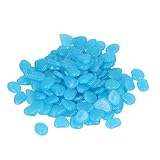 Leuchtende Steine ​​im Freien, bunte fluoreszierende leuchtende Kieselsteine ​​für dunkle...