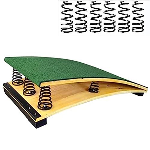 RENLXFI Vault Gymnastics Springboard with 6 Springs, Heavy Duty Vault Spring Board, Adult Gymnasts Sport Equipment for High Jump/Training/Fitness