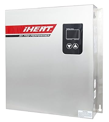 iHeat Tankless AHS18-D 240V 75A 18KW Stainless Steel Enclosure 3/4" MIP 16" by 13.5" by 3.5" Electric Water Heater, 13.7 lb