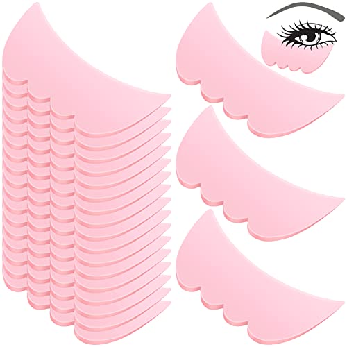 20 Pcs Reusable Eyeshadow Shield and Under Eye Makeup Shields Silicone Eyeshadow Shields for Eyes Pink Eyeshadow Guard Under Eye Pads for Makeup Eye Make up Tools for Face Eye Makeup Application Kit