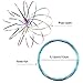 Maxdot 2 Pack Flow Ring Spinner Ring Arm Toy Interactive 3D Sculpture Ring for Kids Teens Adults Metal Globe Slides Down Arms (Multi-Color and Blue)
