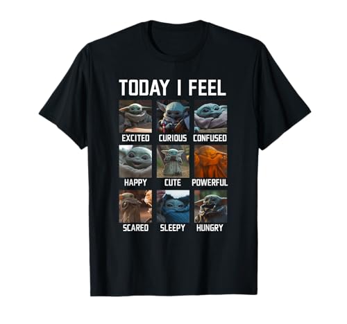 Star Wars: The Mandalorian Grogu Today I Feel Emotions V2 T-Shirt