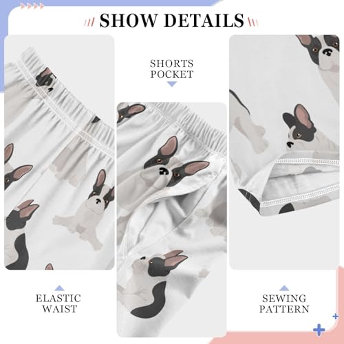 Boys' Pants Dog French Bulldog White Long Bottoms Jogger Pants Elastic Waist Trousers with Pockets S-XL4