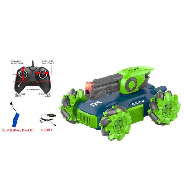 Image of RC Tornado Tank Kids Military Toys Water Shots 4WD Hobby RC Cars for Adults & Children Rechargeable Battery 4x4 Monster Truck, Nerf Tank Cool Toy Gift for Boys & Girls. Multi COLURS