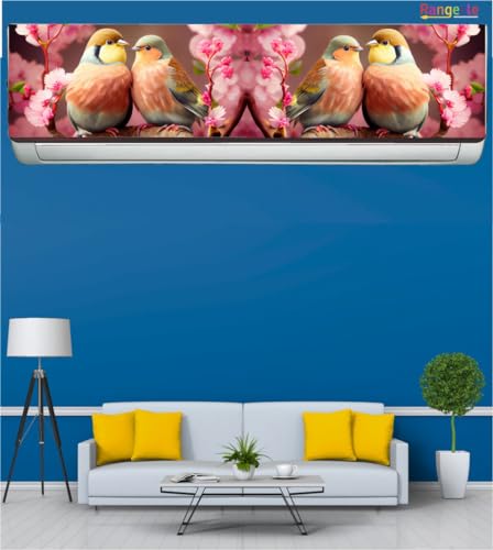 Image of 'Nature Colorful Pink love Birds'' AC Sticker (96 cm x30 cmx 24 cm)