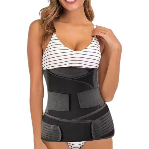 Post Pregnancy 3 in 1 Tummy Tuck Belt for Women | After Delivery Belly, Waist & Pelvic Support Belt | Maternity Recovery for C-Section & Normal Delivery Beige-picture-22