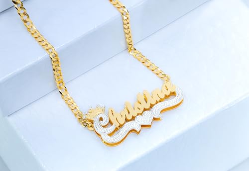 Elegant Designs 14K Gold Sterling Silver Personalized Script Nameplate Necklace - Customizable Handcrafted Jewelry for Women, Customized Name Word Necklace2