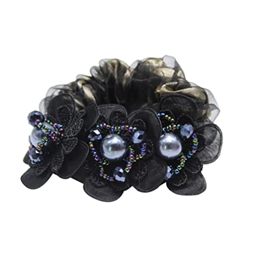 Beaupretty - Gomas para el pelo con perlas y bolas de cristal para el pelo (color aleatorio)