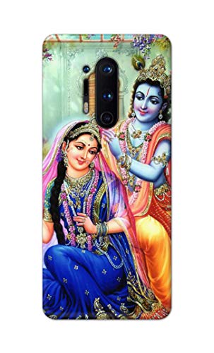 Image of Printed Hard Back Cover Case for OnePlus 8 Pro Back Cover (Radha Krishna) -1803