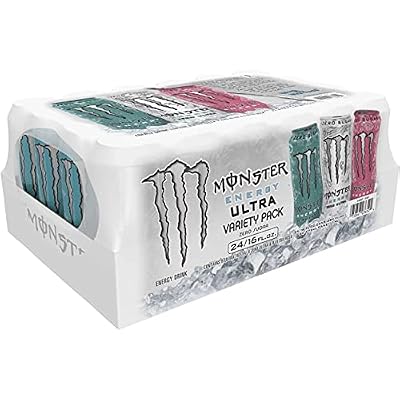 Monster Mix Energy Ultra Variety Pack Zero Ultra, Fiesta & Rosa (16 Fl. Oz., 24 Pk.) Net Wt 384 Fl Oz