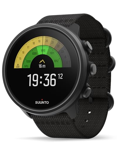 SUUNTO 9 Baro Montre Connectée Sport Homme, 80+ Sports, Tracker d'Activités GPS, Smartwatch Intelligent Soins de Santé 24/7, Cardiofréquencemètre, Altimètre, Baromètre, 14 Jours d'Autonomie