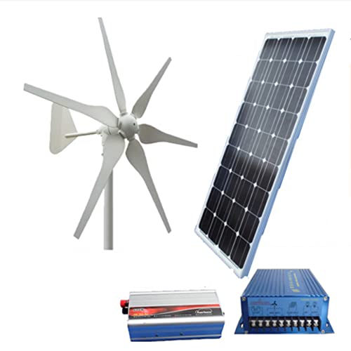 Xinrisheng Sistema De Generación De Energía Híbrida Eólica De 300w Y Solar Turbina Eólica Doméstica Más Solar Fotovoltaico Ac220v Xinrisheng Sistema De Generación De Energía Híbrida Eólica De 300w Y Solar Turbina Eólica Doméstica Más Solar Fotovoltaico Ac220v