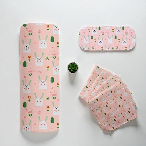 Image of NEW COMERS Baby Muslin Cloth Set | 6 Pcs Double Layered Pure Cotton Swaddle Wrap | Soft & Absorbent Baby Burp Cloth & Reusable Washcloth Towels, White (SBW 03)