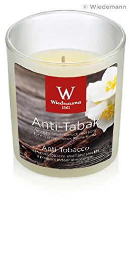 Velas perfumadas (4 unidades, antitabaco, en cristal)