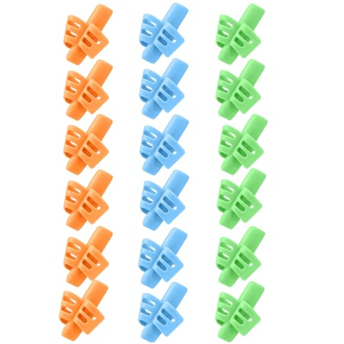 Image of JuneLsy Pencil Grips Pencils Grips for Kids Handwriting Posture Correction Training Writing AIDS for Kids Toddler Preschoolers Students Children Special Needs (18PCS)