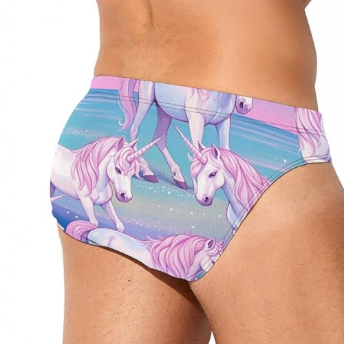 Men's Low Rise Swim Beach Briefs Bulge Underwear Trunks3