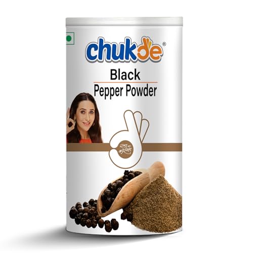 Image of Chukde Black Pepper Powder Sprinkler 100g - Easy-to-Use Table-Top Seasoning (Pack of 1)