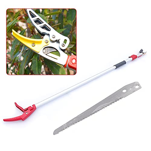 Telescopic Fruit Pruning Garden Shear 1.2-2.2M Tree Pruner Telescopic Pole Saw Long Reach Extendable Pruning Saw,3/8 Cutting Capacity